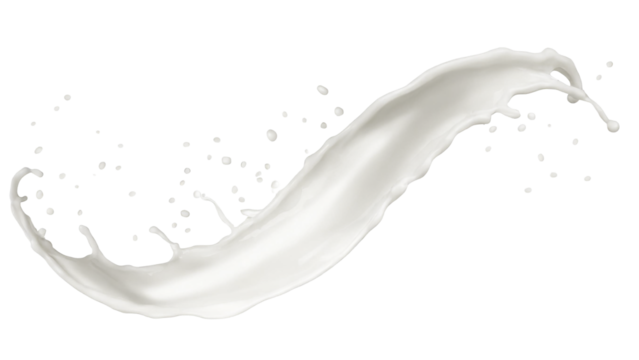 milk splash isolated on transparent background