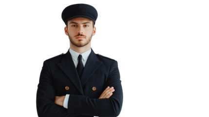 Luxurious hotel lobby staff member in uniform showcasing exceptional service and elegance