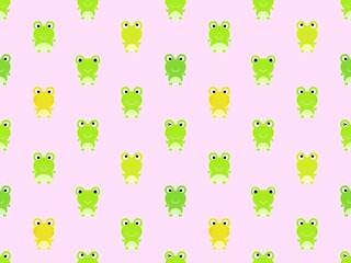 Obraz premium カエルのシームレスパターン A-3'