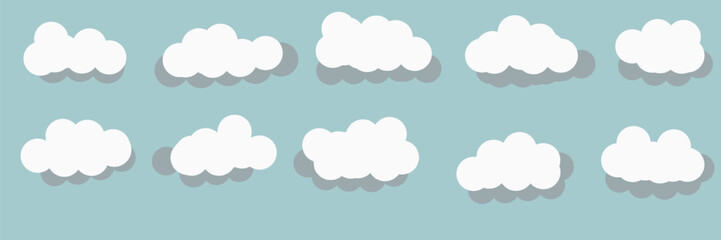 Clouds icon sketch ilustration 