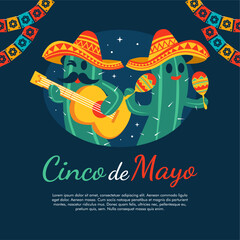 vector cinco de mayo poster template