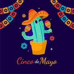 vector cinco de mayo poster template