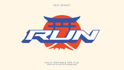 Editable text style effect - Japanese Art Text Effect