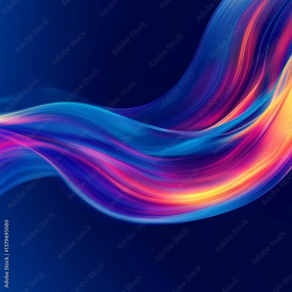 Poster vibrant abstract multicolored background with flowing design elements
