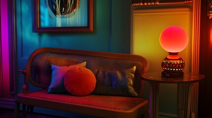 Cozy and Inviting Living Room with Vibrant Modern Interior Design