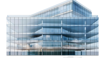 Modern Architectural Marvel: A striking glass-and-steel structure, showcasing a sleek and contemporary design with geometric patterns and reflections.