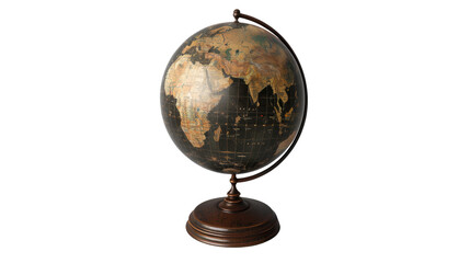 Global Exploration: An antique globe on a stand, meticulously displaying continents and oceans, offers a timeless representation of our world