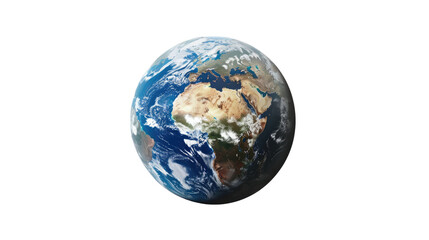 Fototapeta premium Global Perspective: A detailed and vibrant photorealistic image of planet earth, showcasing continents, oceans, and atmospheric details.