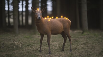 Closeup Portrait of Man Wearing Futuristic Blue Goggles with Digital Interface