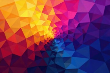 Obraz premium Abstract geometric mosaic with vibrant color gradients, vibrant, mosaic
