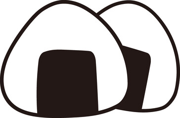シンプルなおにぎりのイラスト
