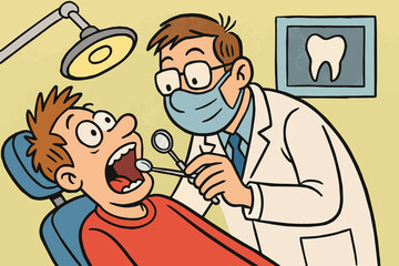 Dentist Examining a Patient’s Teeth