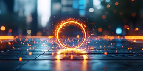 A sleek, futuristic frame, its border a vibrant circle of digital energy, overlays an image, hinting at advanced technology and a seamless connection to the digital realm