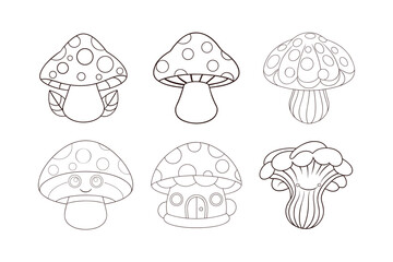 Mushroom Coloring Page – Fun & Relaxing Printable for Kids & Adults