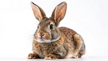 Fototapeta premium Adorable Brown Rabbit Portrait Photography, Bunny Pictures, Cute Hare Photoshoot, Pet Rabbit Image