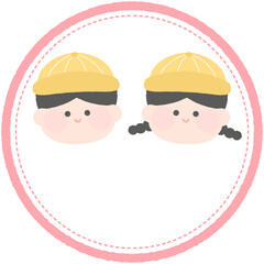 어린이날 라벨 일러스트