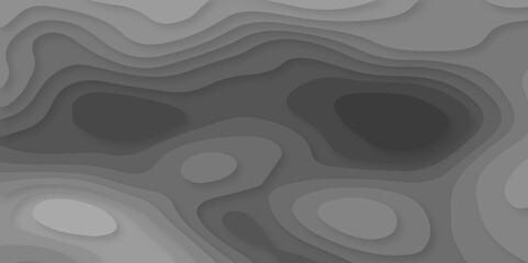 Luxury diamond creative abstract background vector natural shadow papercut web topography map spiral line. black  and gray light dynamic smooth 3d papercut texture background.	
