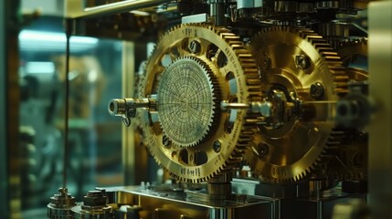 Fototapeta premium Intricate Clockwork Mechanism: A Masterpiece of Engineering