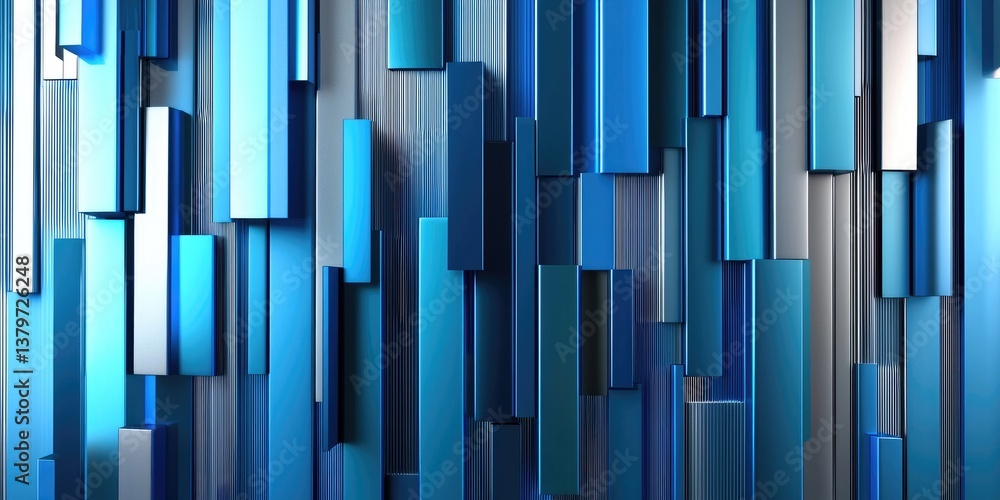 Poster a sleek, minimalist backdrop of shimmering blue and silver lines, representing the intricate working