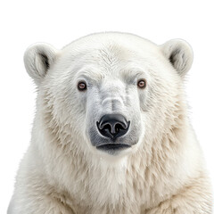 Polar bear portrait png Arctic bear png white bear png strong polar bear png wildlife animal png powerful predator png transparent background image
