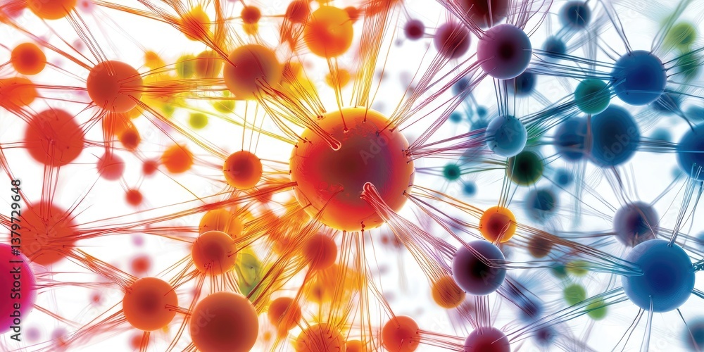 Poster A vibrant mind map unfolds, its central hub a pulsating qubit.  Rays of interconnected qubits branch out, each representing entangled pairs of information, forming the in