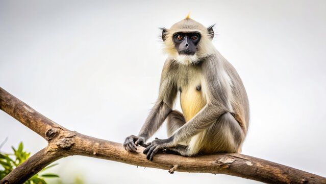 Tadoba National Park Langur Monkey - High Resolution Wildlife Photography -  Common Langur Tree Branch