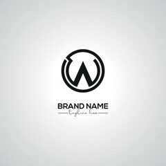 Minimal OW WO Lettermark Logo Design for Corporate Template.