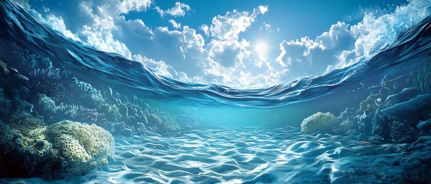 Breathtaking Underwater Seascape Inviting of the Ocean s Captivating Depths