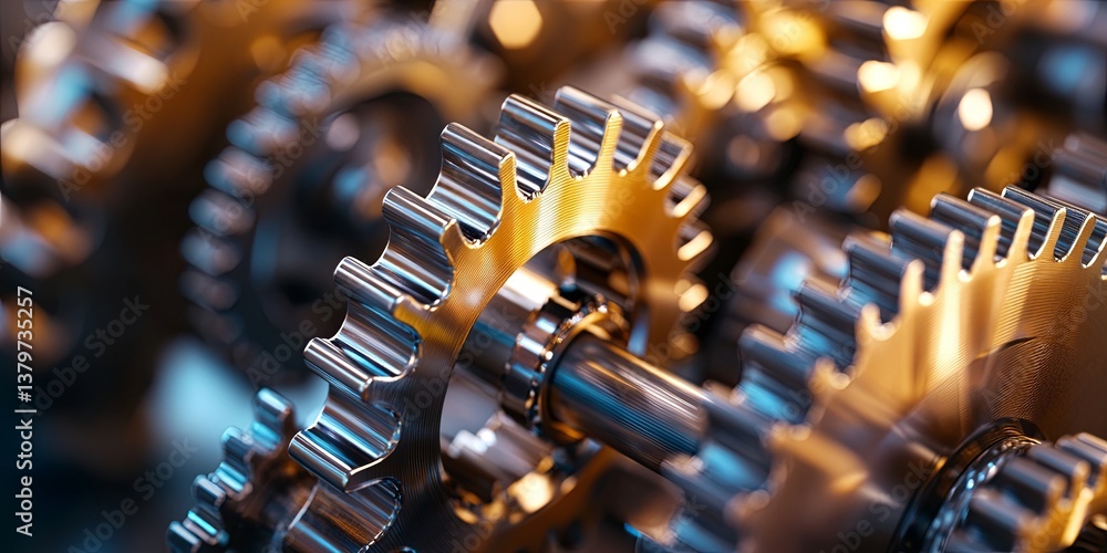 Poster A team of individuals, each a cog in a well-oiled machine, joined gears with synchronized precision, their combined efforts forming a powerful solution to a shared challe