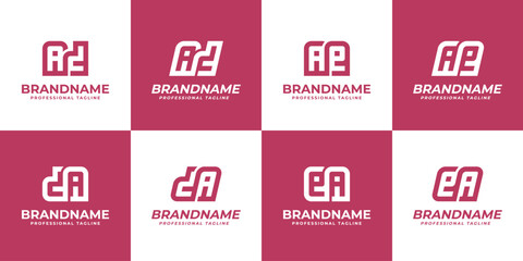 Letters AD DA AE EA Monogram Logo, suitable for any initials brand