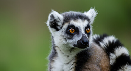 Naklejka premium lemur catta portrait