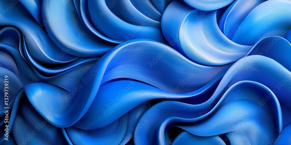 Leinwandbilder a vibrant, dynamic canvas of swirling blues, hinting at complex data flows or the futuristic hum of 