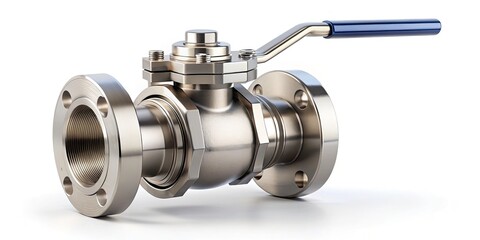 Silhouette Industrial Ball Valve Photography: Powerful Valve Control System Image