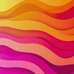 Vibrant Gradient Waves in Shades of Pink, Orange, and Yellow