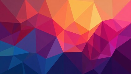 Abstract geometric shapes, vibrant hues, modern style, bright, design, wall