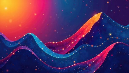 Abstract geometric wallpaper with bold lines and vibrant colors, bold, psychedelic, stylish