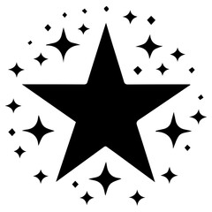 Blue shiny star vector icon decoration design symbol light pattern