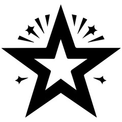 Obraz premium Bright shiny star symbol vector design icon decoration element