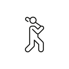 Baseball player icon. Simple baseball player icon for social media, app, and web design. Vector illustration.