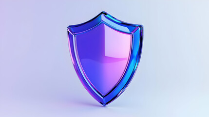 Abstract 3D Shield Design Symbolizing Protection and Security