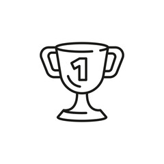 Trophy cup icon. Simple trophy cup icon for social media, app, and web design. Vector illustration