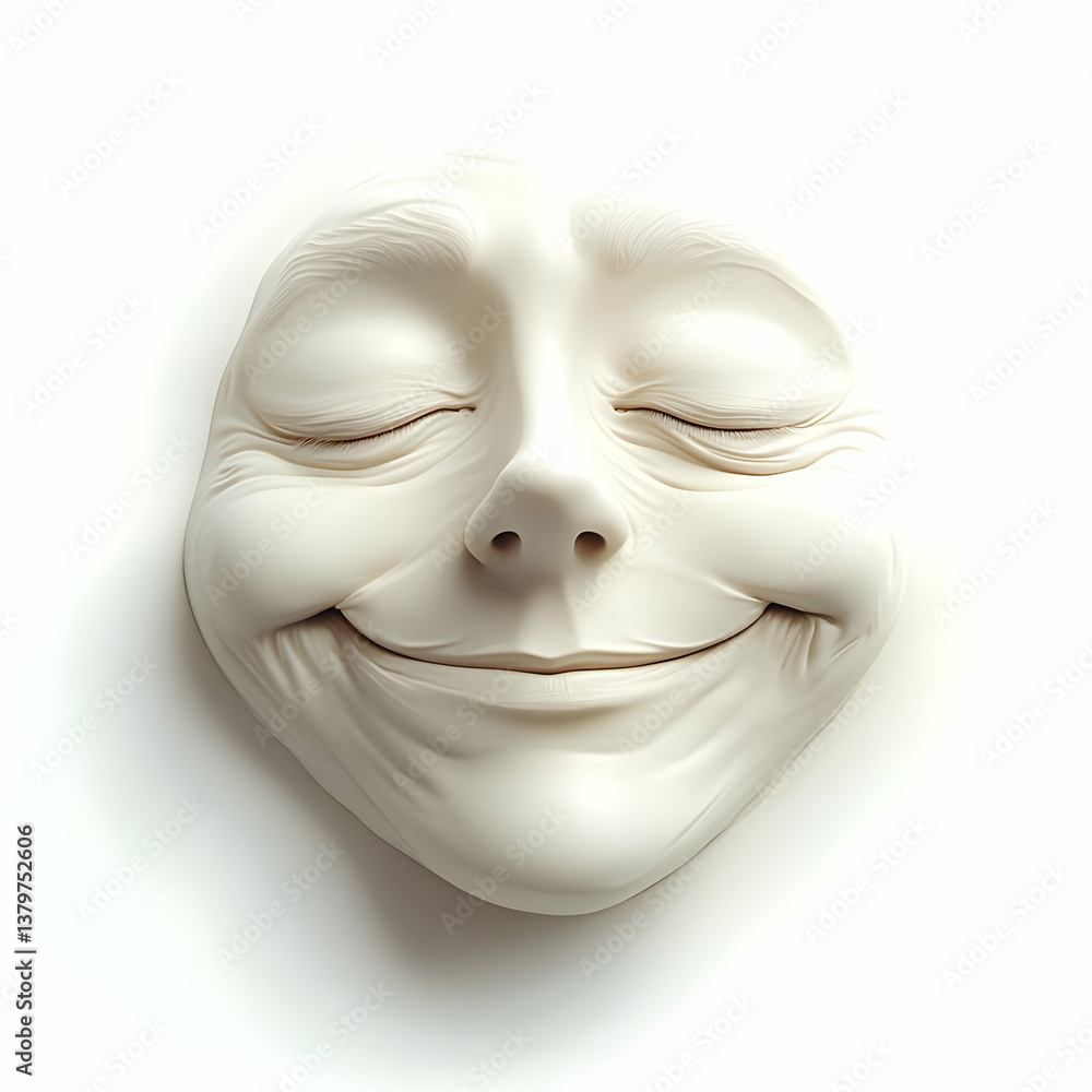 Poster smiling face with a smirk showing expressions of smugness