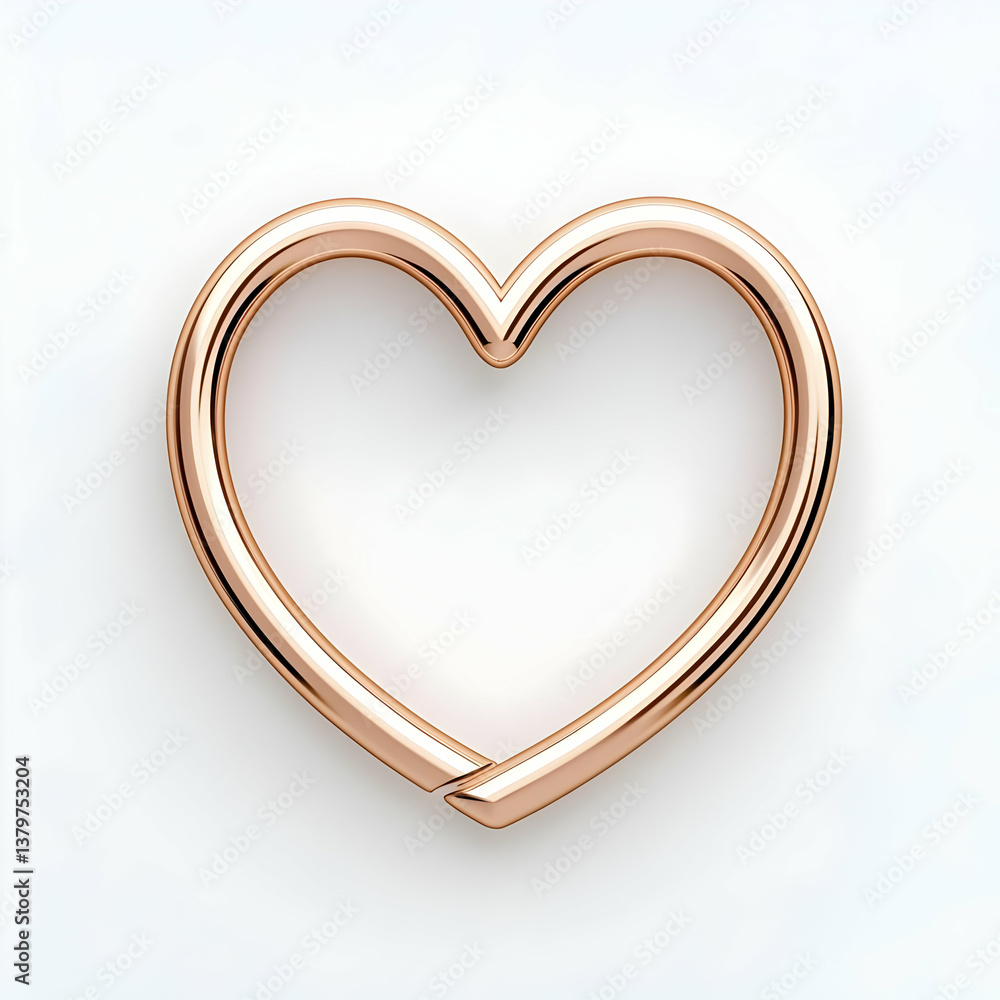 Poster interconnected circles forming a heart shape in elegant design