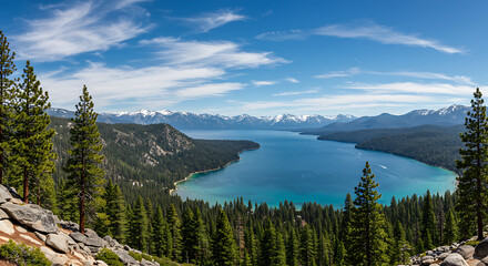 Tahoe Panaroma: Crystal Blue Waters
