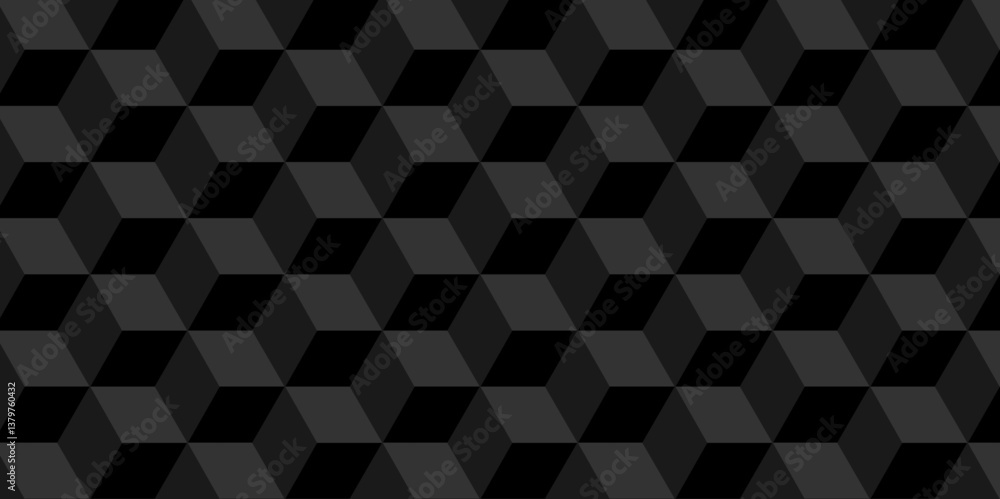 Fototapete vector minimal cubes geometric tile and mosaic wall grid retro digital hexagon technology wallpaper 