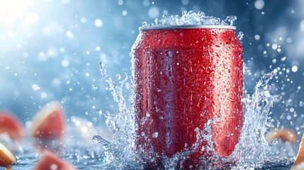 Refreshing splash of cold drink summer vibes beverage photography outdoor setting close-up view hydration concept