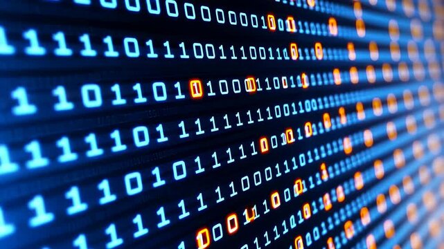 Abstract Digital Binary Code Pattern for Technology Background Use