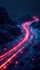 Abstract futuristic background with swirling lines and glowing light effects,  swirling,  background