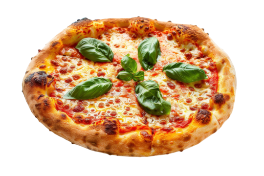 Margherita Pizza Delight Isolated On Transparent Background