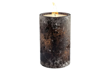 Historical Church Candle Isolated On Transparent Background
